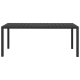 Vidaxl tuintafel 185x90x74 cm aluminium en hkc zwart