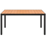 Vidaxl tuintafel 150x90x74 cm aluminium en hkc bruin