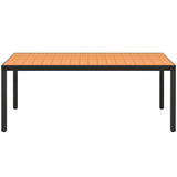 Vidaxl tuintafel 185x90x74 cm aluminium en hkc bruin