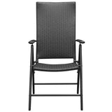 Vidaxl tuinstoelen stapelbaar 2 st poly rattan zwart