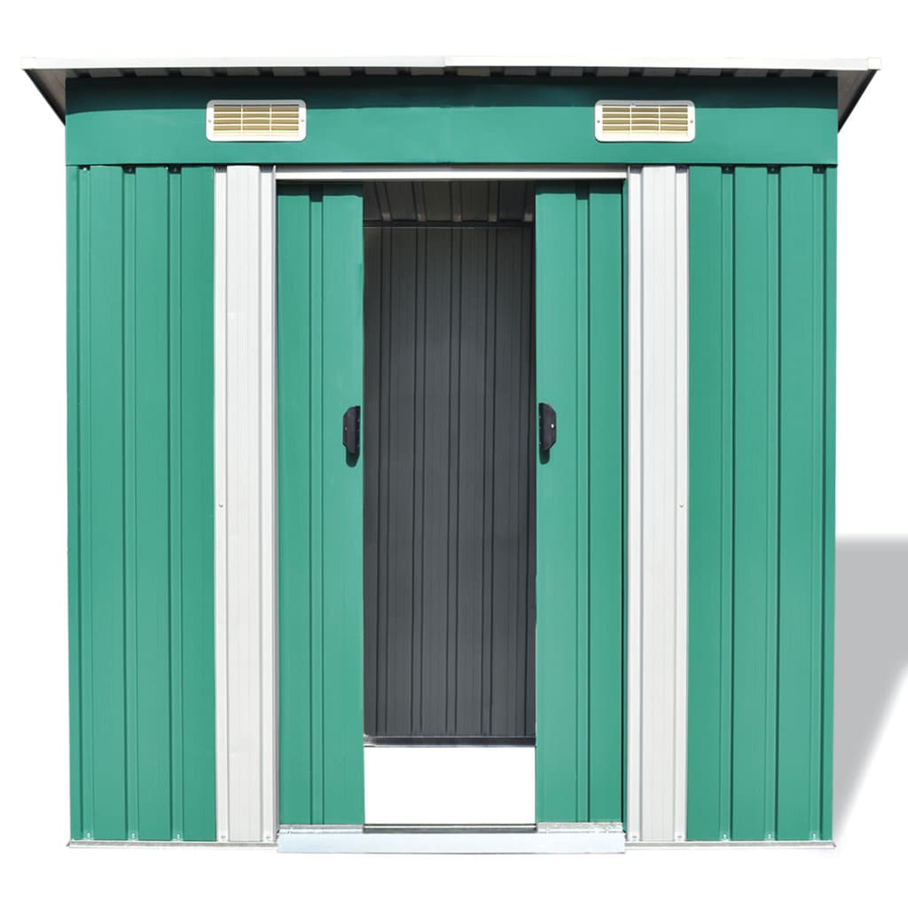 Vidaxl Garden Shed Metal Green