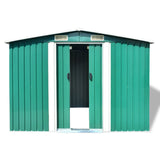 Vidaxl Garden Shed 257x205x178 cm kovová zelená