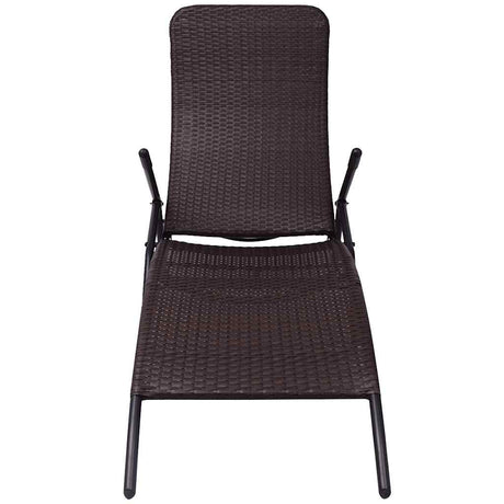 Vidaxl inklapbaar ligbed poly rattan bruin