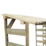 Vidaxl Bood Storage Double 300x44x176 cm Bois de pin imprégné