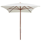 Vidaxl Parasol con polo in legno 200x300 cm Bianco