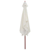 Vidaxl Parasol con polo in legno 200x300 cm Bianco