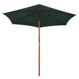 Vidaxl Parasol 270x270 cm Holzpolgrün