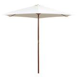 Vidaxl Parasol 270x270 cm Holzstangencreme weiß