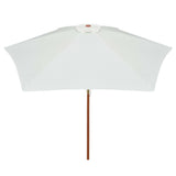 Vidaxl Parasol 270x270 cm Holzstangencreme weiß