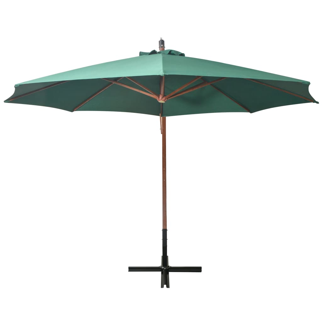 Vidaxl flytende parasol 350 cm trestanggrønn