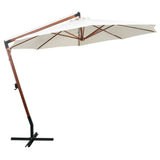 Vidaxl schwimmend Parasol mit Holzstange 350 cm weiß