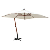 Vidaxl flytende parasol med trepol 300x300 cm hvit