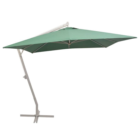 Vidaxl -schwimmendes Parasol mit Aluminiumpol 300x300 cm Grün