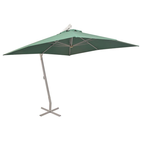 Vidaxl flytende parasol med aluminiumstang 300x300 cm grønn