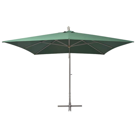 Vidaxl -schwimmendes Parasol mit Aluminiumpol 300x300 cm Grün