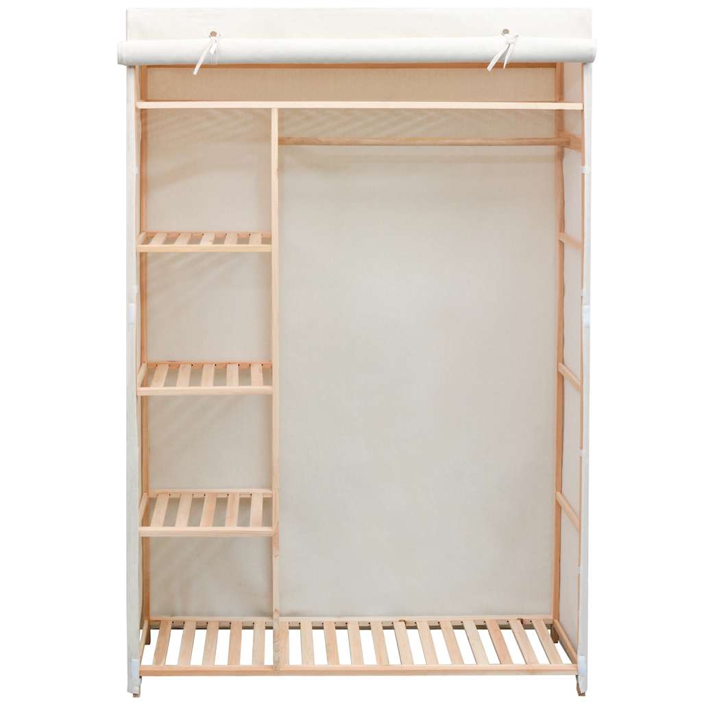 Vidaxl kledingkast stof en grenenhout 110x40x170 cm