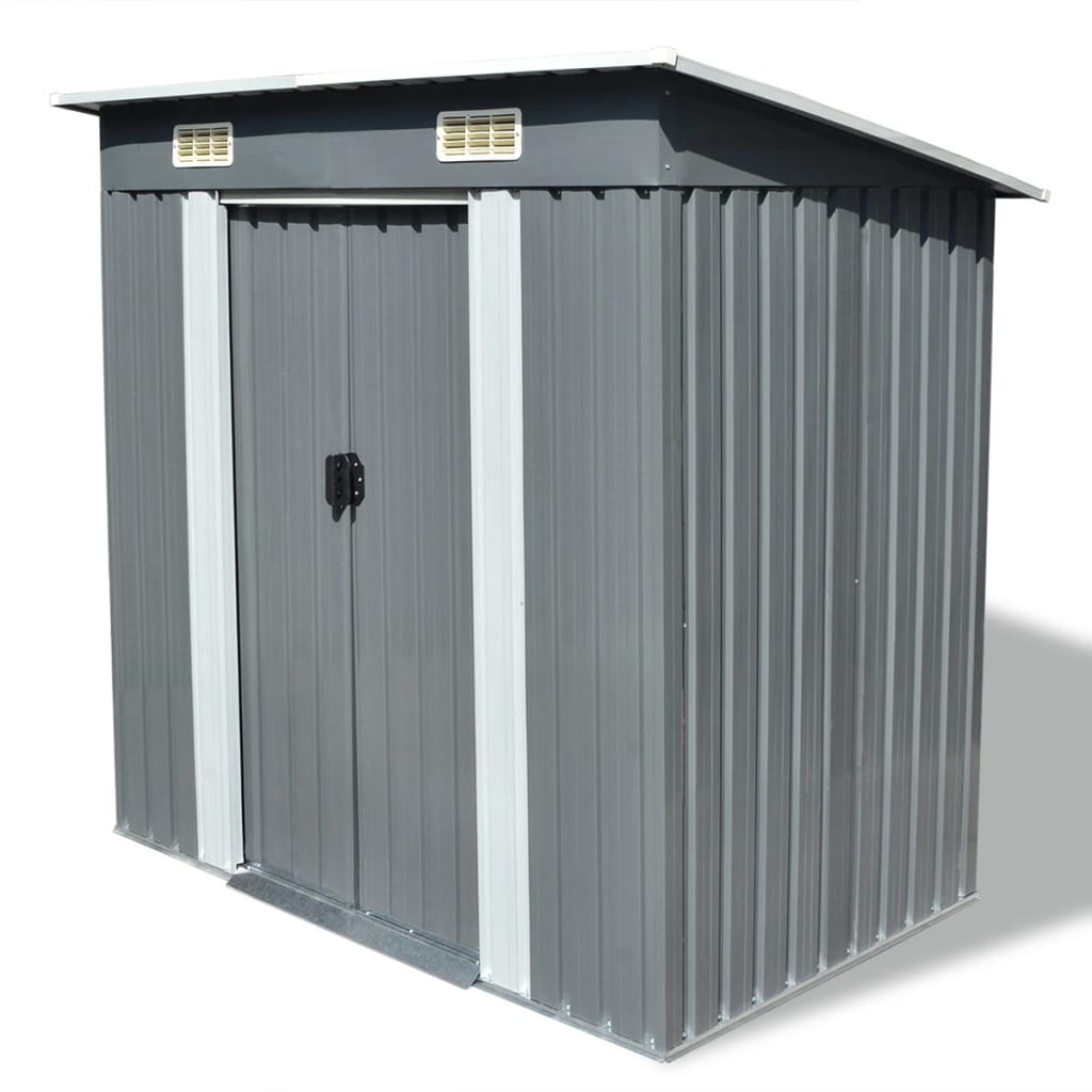 Vidaxl Garden Shed Metal Grey