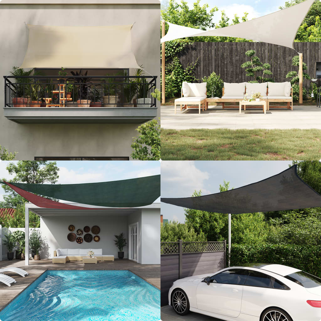 Vidaxl Sunshade HDPE Square 2x2 M Anthracite