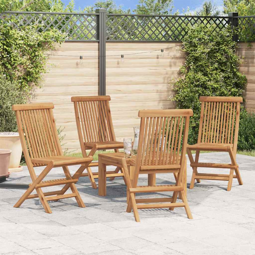 Vidaxl tuinstoelen inklapbaar 4 st massief teakhout