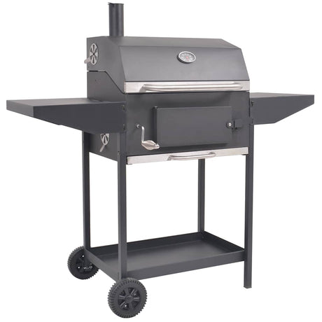 VIDAXL -Holzkohlegrill mit Underplank Black