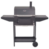 VIDAXL -Holzkohlegrill mit Underplank Black