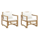 Vidaxl tuinstoelen 2 st met kussens bamboe