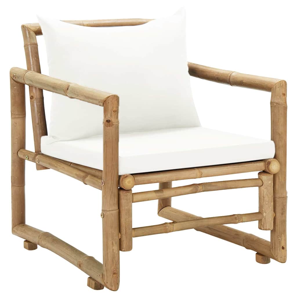 Vidaxl tuinstoelen 2 st met kussens bamboe