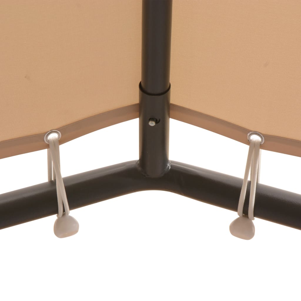 Vidaxl Arbor 3x3 m Stahl Beige