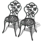 Vidaxl bistrostoelen 2 st gietaluminium groen