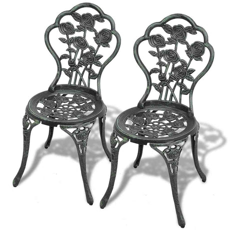 Vidaxl bistrostoelen 2 st gietaluminium groen