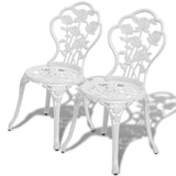 Vidaxl bistrostoelen 2 st gietaluminium wit
