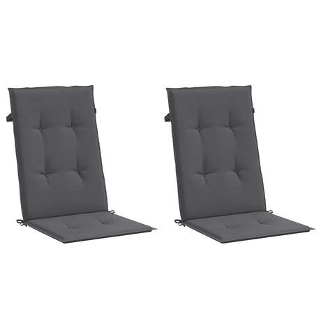 VidaXL Gartenstuhlkissen Rückenlehne 2 Stück 120x50x2 cm Stoff Anthrazit