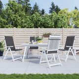 Vidaxl Gartenstuhlkissen Rückenlehne 4 PCs 120x50x3 cm Stoffanthrazit