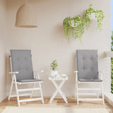 Vidaxl Gartenstuhlkissen Rückenlehne 2 PCs 120x50x3 cm Stoff grau