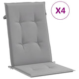 Vidaxl Gartenstuhlkissen 4 gerachtes 120x50x3 cm Stoff grau