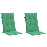 Vidaxl Garden Cushions 2 St High Back 120x50x3 cm Green