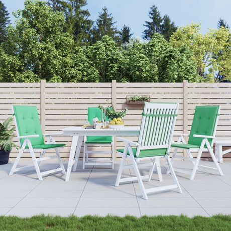 Vidaxl Gartenstuhl Kissen 4 St. hoher Rücken 120x50x3 cm Stoff grün