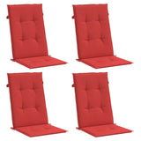 Vidaxl Gartenstuhl Kissen 4 St. hoher Rücken 120x50x3 cm Stoff rot