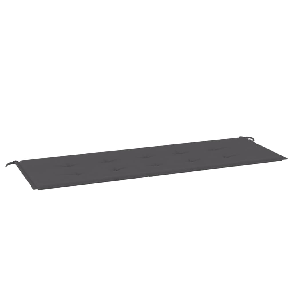 Vidaxl Garden Bench Pushion 150x50x3 cm Oxford stof Anthracite -farvet