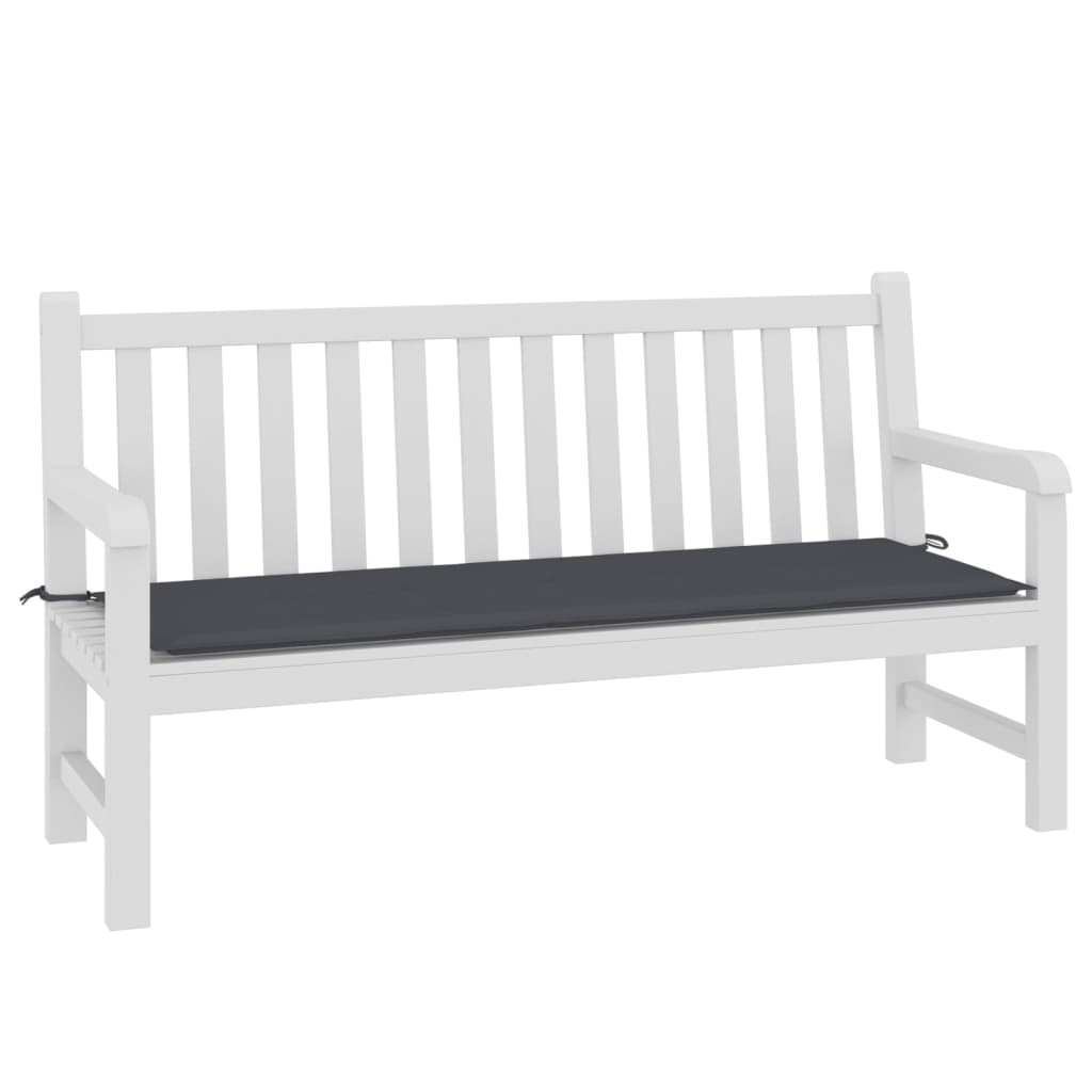 Vidaxl Garden Bench Pushion 150x50x3 cm Oxford stof Anthracite -farvet