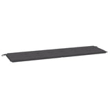 VIDAXL GARDE BENCH KUSSE 180x50 x 3 cm Oxford Stoffanthrazit -gelöscht