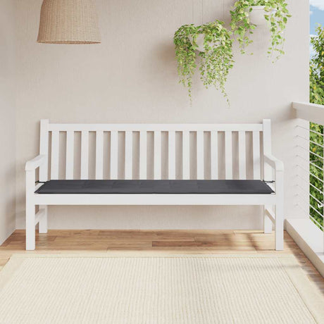 VIDAXL GARDE BENCH KUSSE 180x50 x 3 cm Oxford Stoffanthrazit -gelöscht