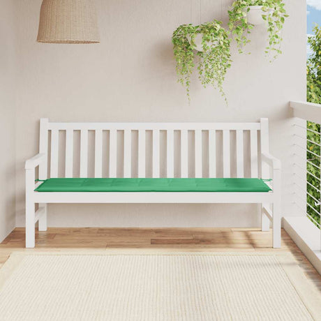 Vidaxl Gartenbank Kissen 180x50x3 cm Oxford Stoff grün