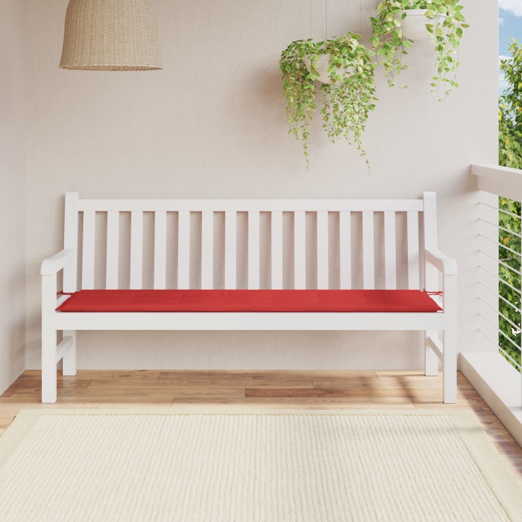 Vidaxl Garden bench cushion 180x50x3 cm Oxford fabric red