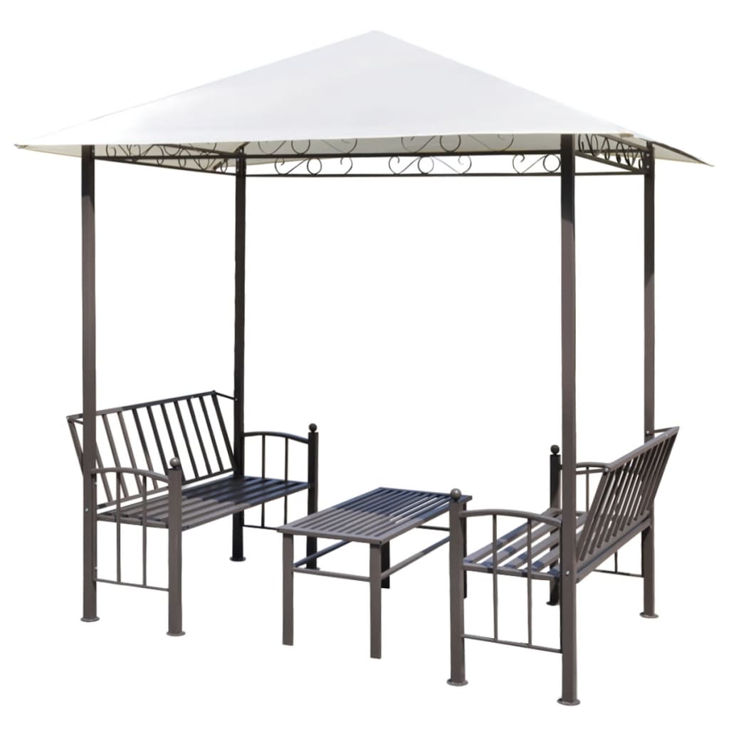 Vidaxl Garden Pavilion med bord og benker 2,5x1,5x2,4 m