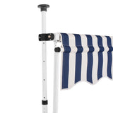 Vidaxl Luifel erstreckt sich manuell 150 cm blau und weiße Streifen