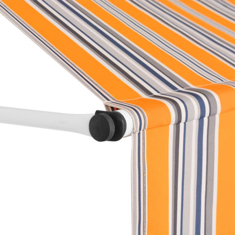 Vidaxl Luifel erstreckt sich manuell 250 cm gelb und blaue Streifen