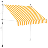 Vidaxl Luifel extiende manualmente 200 cm de rayas de naranja y blanca