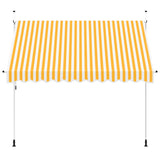 Vidaxl Luifel erstreckt sich manuell 300 cm orange und weiße Streifen