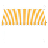 Vidaxl Luifel erstreckt sich manuell 350 cm orange und weiße Streifen